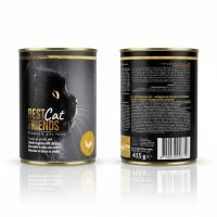 بيست فريندز طعام رطب للقطط قطع الدجاج مع الصلصة 415 جرام