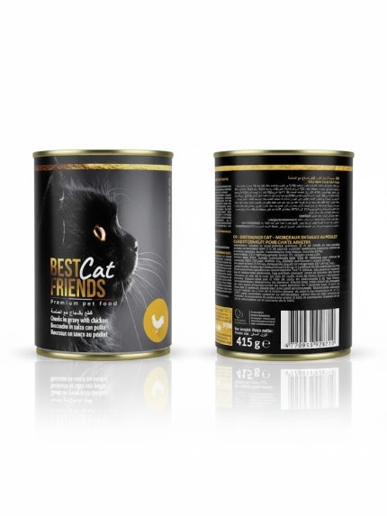 بيست فريندز طعام رطب للقطط قطع الدجاج مع الصلصة 415 جرام