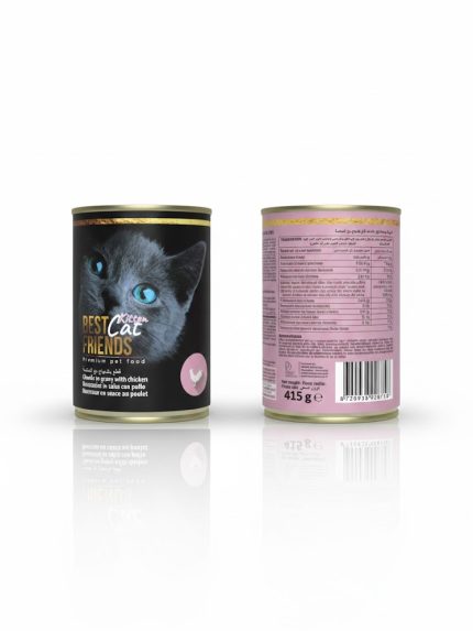 بيست فريندز طعام رطب للقطط الصغيرة قطع الدجاج مع الصلصة 415 جرام