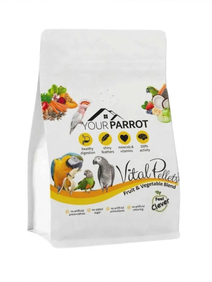طعام يور باروت (Your Parrot) جاف متكامل بالفواكه والخضروات لجميع الببغاوات 3 كيلو