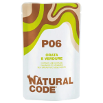 ناتشورال كود P06 للقطط سمك الدنيس والخضروات - 70 جرام