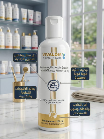 شامبو علاج فطريات الجلد للقطط والكلاب - عبوة 200 مل