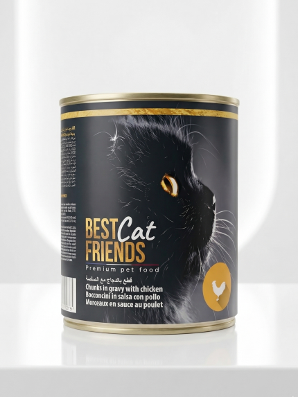 بيست فريندز طعام رطب للقطط البالغة - قطع الدجاج بالصلصة 830 جرام