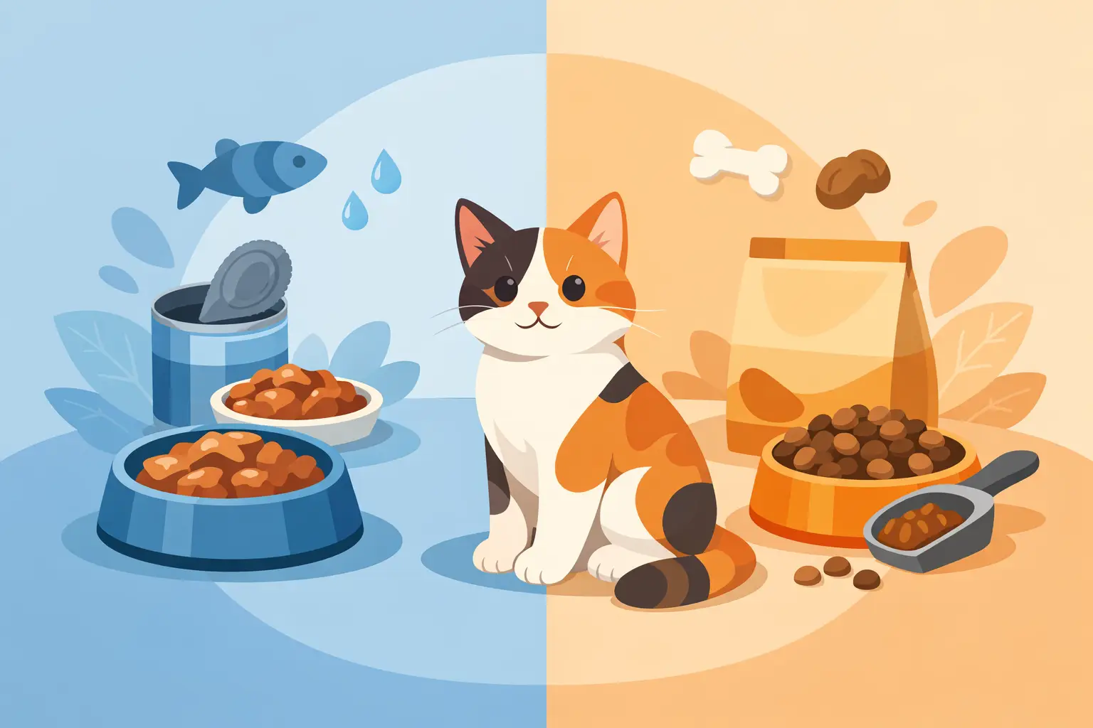 فوائد الأكل الرطب مقابل الأكل الجاف للقطط