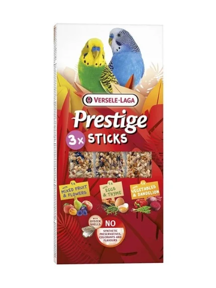 فيرسيل لاقا بريستيج - عبوة أصابع مكافآت ثلاثية متنوعة لطيور الحب (البادجي) 3 نكهات
