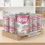 كرتون معلبات بيسو (Beso) للقطط الصغيرة - دجاج وأرز - 24×400 جرام