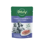 أوزي طعام رطب للقطط تونة مع روبيان في مرق - ظرف 70 جرام