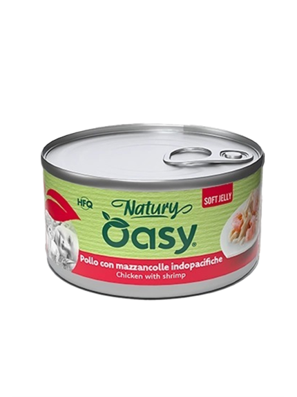 أوزي نيتشر طعام رطب للقطط دجاج مع روبيان في جيلي - 85 جرام