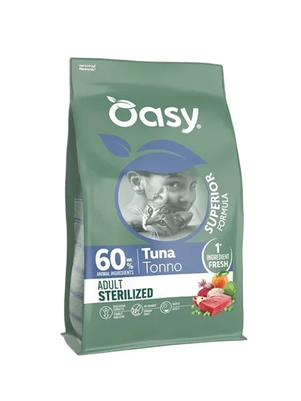 أوزي سوبيريور طعام جاف للقطط المعقمة بالتونة - 1.5 كيلو جرام