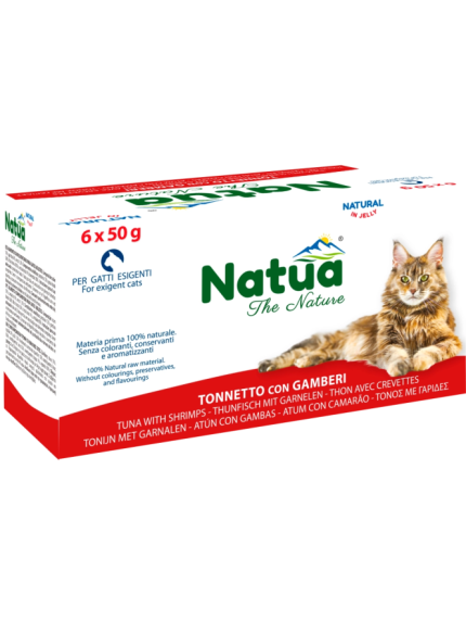 ناتوا طعام رطب للقطط تونة مع جمبري 6 × 50 غ - وجبات صغيرة طازجة