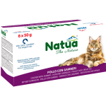 ناتوا طعام رطب للقطط دجاج وروبيان 6 × 50 غ - وجبات صغيرة طازجة