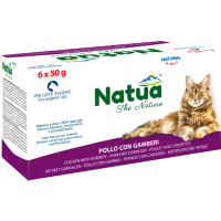ناتوا طعام رطب للقطط دجاج وروبيان 6 × 50 غ - وجبات صغيرة طازجة