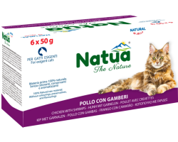 ناتوا طعام رطب للقطط دجاج وروبيان 6 × 50 غ - وجبات صغيرة طازجة