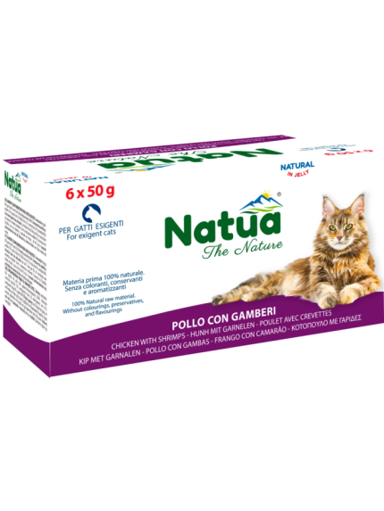 ناتوا طعام رطب للقطط دجاج وروبيان 6 × 50 غ - وجبات صغيرة طازجة