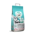 رمل قطط ساني كات وايت متكتل برائحة الورد 8 لتر - أبيض فائق