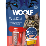 وولف مكافآت للقطط باللحم البقري وزيت الروبيان 5×14 غ