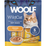 وولف مكافآت للقطط كريمي بنكهة الدجاج 5×14 غ