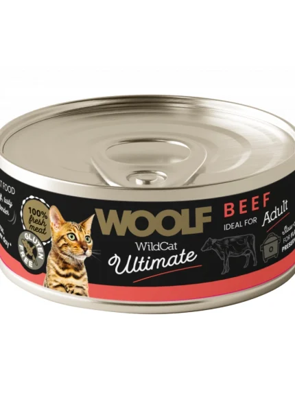 وولف طعام رطب للقطط البالغة باتيه لحم البقر 85 غ