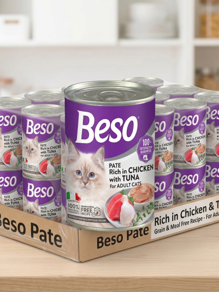 بيسو طعام رطب للقطط بالدجاج والتونا 24×400 جرام