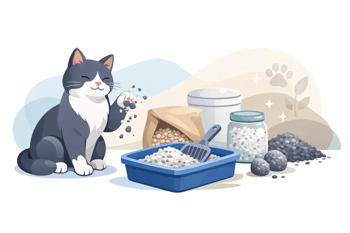 أفضل 10 أنواع رمل قطط لا تلتصق بالأرجل