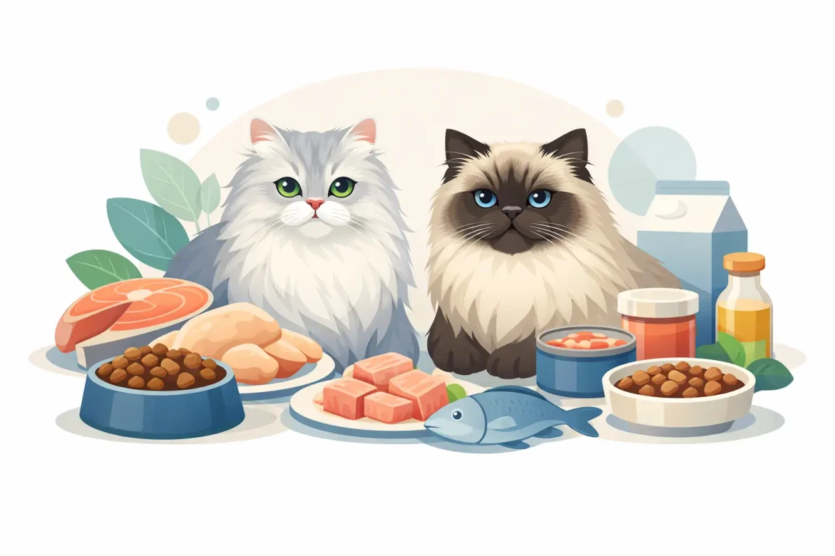 أفضل أنواع الأكل للقطط الشيرازي والهمالايا