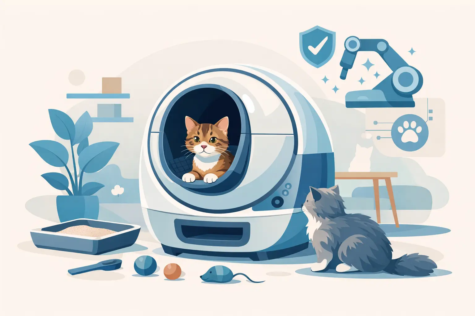 تجربتي مع جهاز تنظيف رمل القطط الآلي