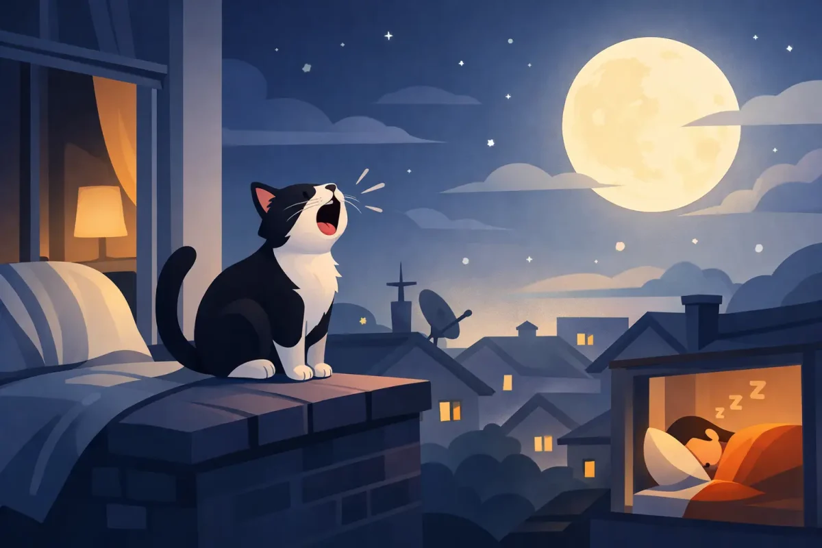 حل مشكلة مواء القطط المستمر في الليل