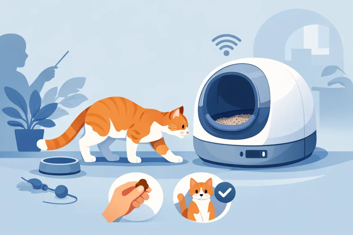 طريقة تدريب القطط على استخدام الليتر بوكس الذكي