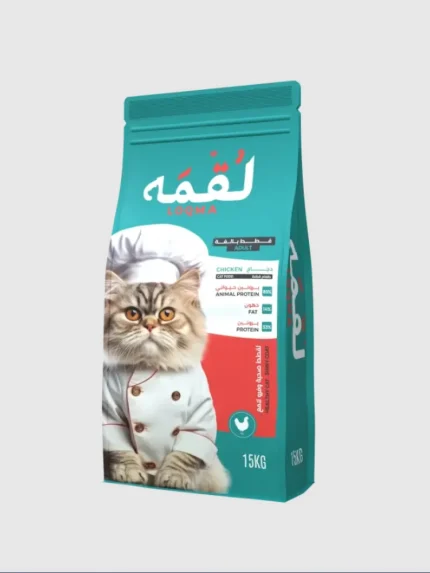 لقمة طعام جاف للقطط البالغة بالدجاج 15 كيلو