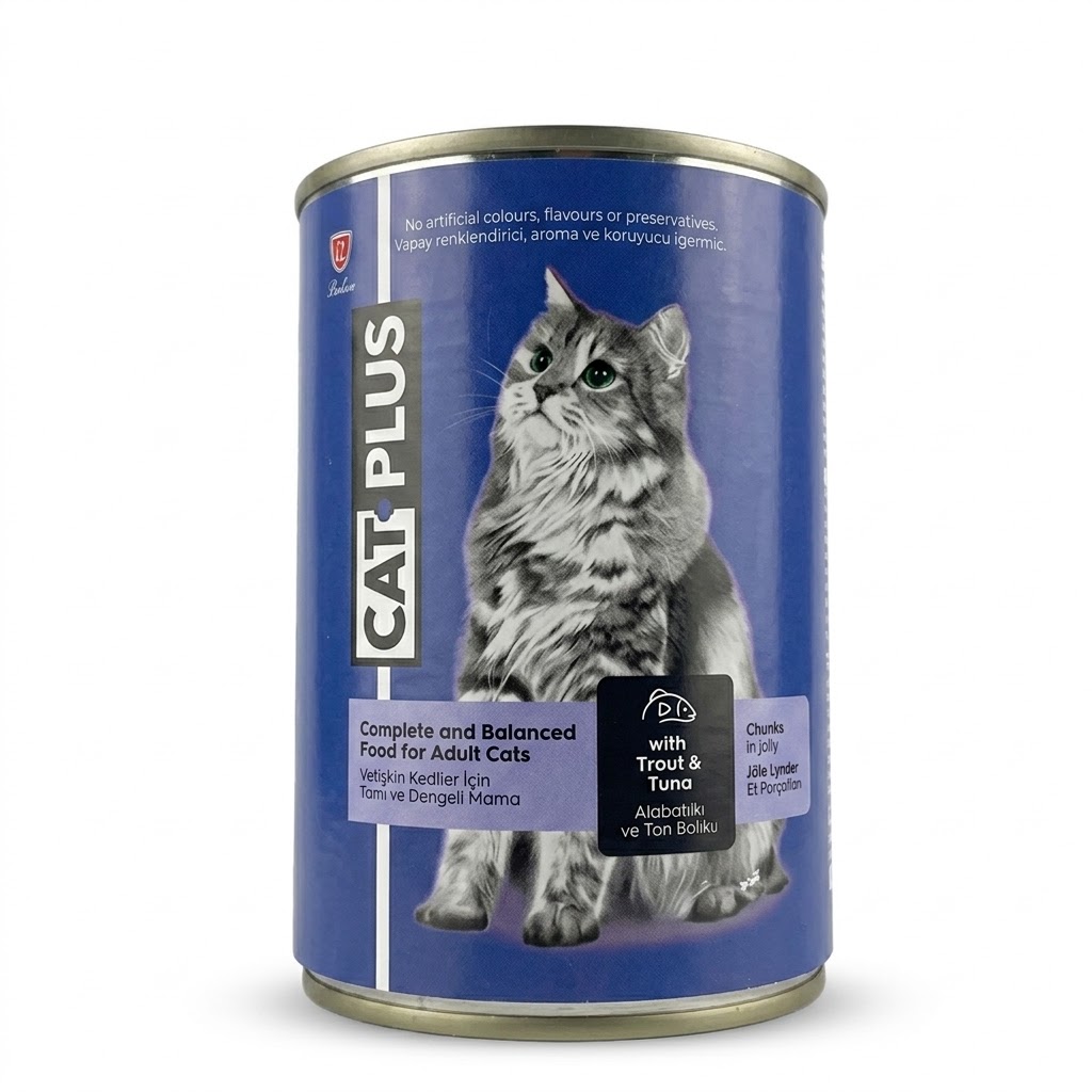 8698995039734 كات بلس معلبات طعام رطب باتيه سمك السلمون للقطط البالغة 395غ | Cat Plus Adult Salmon