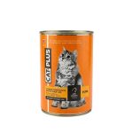 كات بلس معلبات طعام رطب باتيه بالدجاج للقطط البالغة المعقمة 395غ | Cat Plus Sterilised